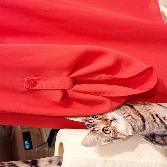 Womens Chaus 3/4 rolltab sleeve plus size blouse size 3X. EUC - Picture 2 of 5